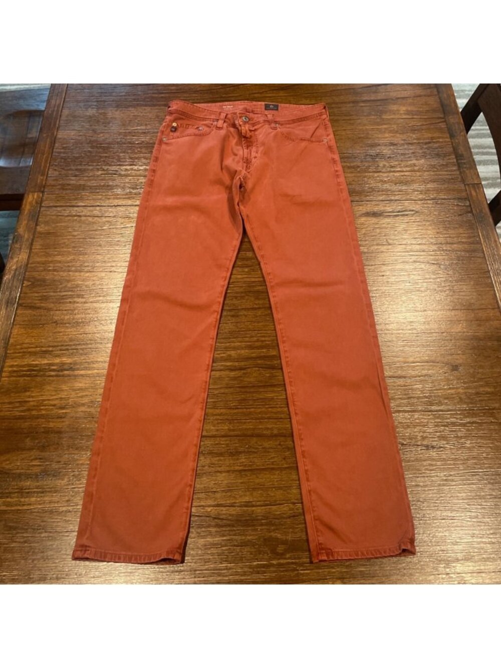 AG Tellis Modern Slim Pant 32x31 SUD Tannic Red Trouser Stretch Casual Holiday